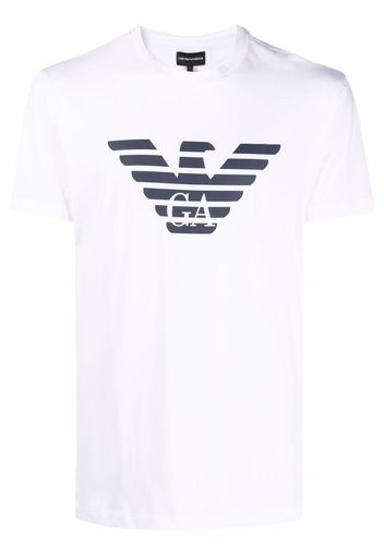 Emporio Armani Eagle logo crewneck T-shirt - Bianco