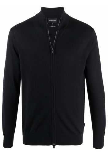 Emporio Armani zip-up knitted jumper - Blu