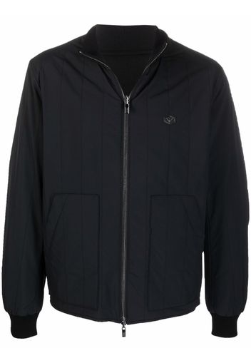 Emporio Armani quilted panel bomber jacket - Nero