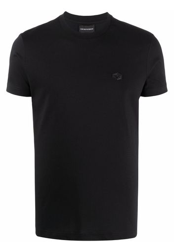 Emporio Armani logo-patch short-sleeved T-shirt - Nero