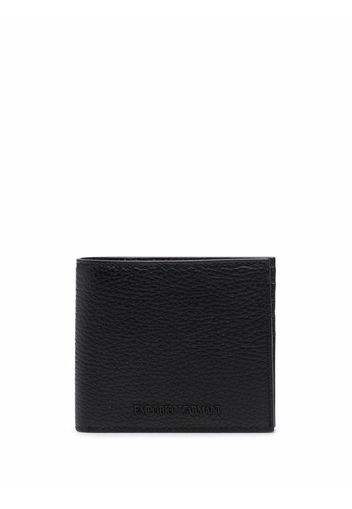 Emporio Armani grained embossed-logo wallet - Nero