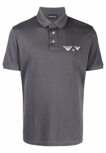 Emporio Armani T-shirt con ricamo - Grigio