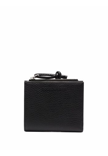 Emporio Armani pebbled-effect leather wallet - Nero