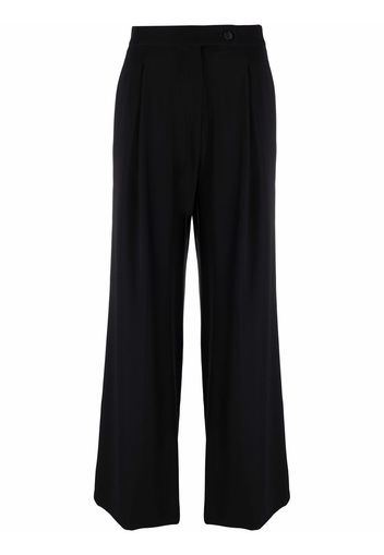 Emporio Armani high-waist wide-leg trousers - Nero