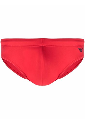 Emporio Armani logo-detail swim trunks - Rosso