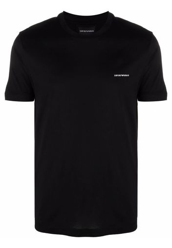 Emporio Armani logo-print crew neck T-shirt - Nero