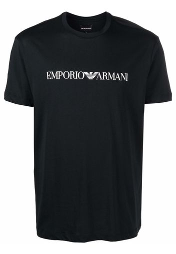 Emporio Armani logo-print cotton T-shirt - Verde