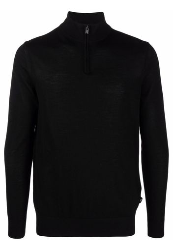 Emporio Armani high-neck zip-up jumper - Nero