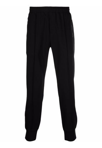 Emporio Armani solid-colour slim-fit track pants - Nero