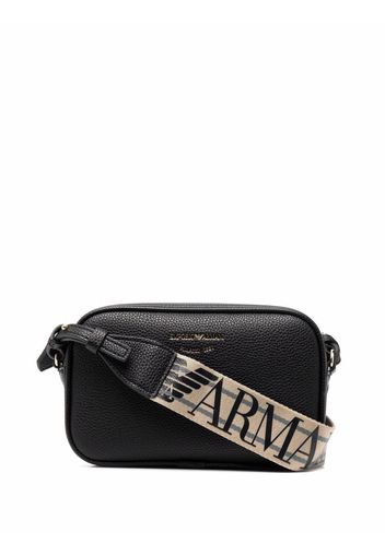 Emporio Armani logo-print strap crossbody bag - Nero