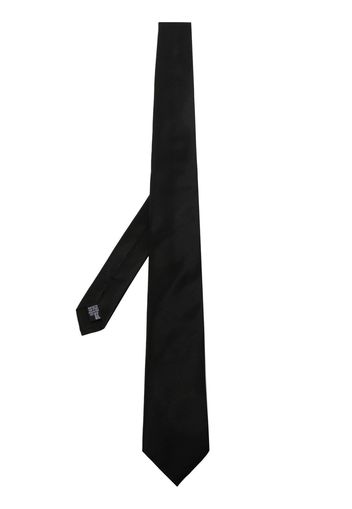 Emporio Armani pointed silk tie - Nero