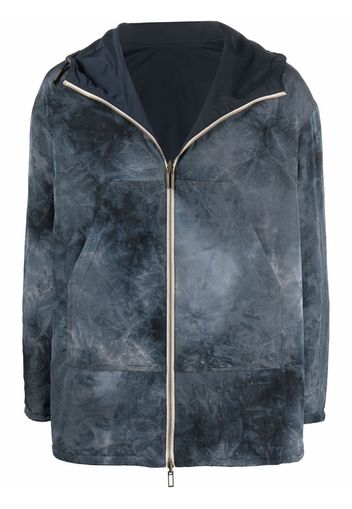 Emporio Armani bleach-effect hoodie - Blu