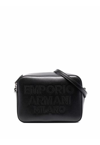 Emporio Armani Borsa a tracolla goffrata - Nero