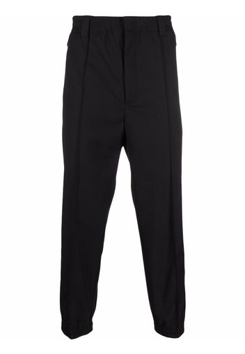 Emporio Armani cropped cotton track pants - Nero