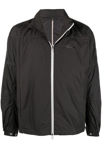 Emporio Armani logo-print lightweight jacket - Nero