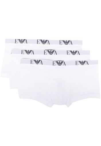 Emporio Armani three-pack logo-band boxers - Bianco