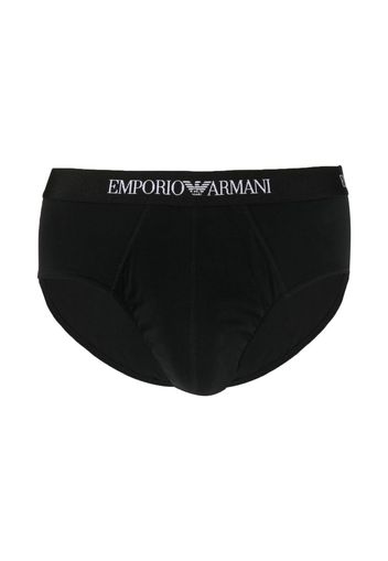 Emporio Armani logo-band briefs - Nero