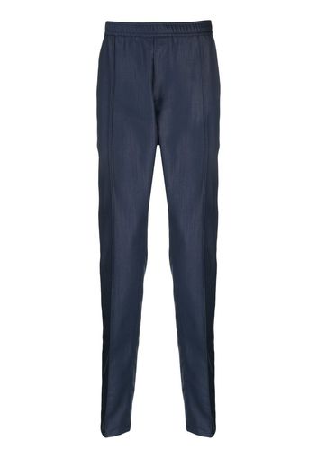 Emporio Armani elasticated tapered-leg trousers - Blu