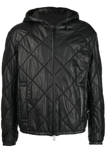 Emporio Armani quilted lambskin jacket - Nero