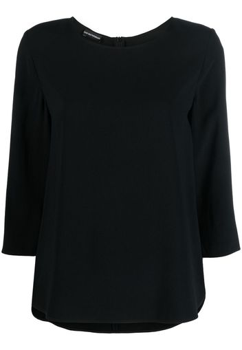 Emporio Armani three-quarter sleeve blouse - Nero