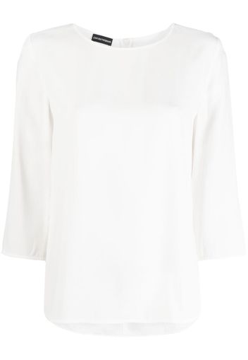 Emporio Armani three-quarter sleeve blouse - Bianco