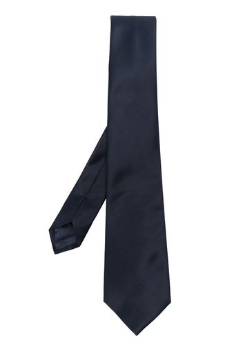 Emporio Armani pointed silk tie - Blu