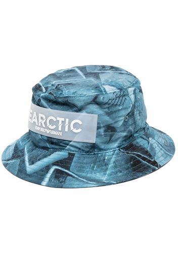 Emporio Armani graphic-print bucket hat - Blu