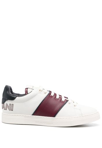 Emporio Armani leather lo-top sneakers - Bianco