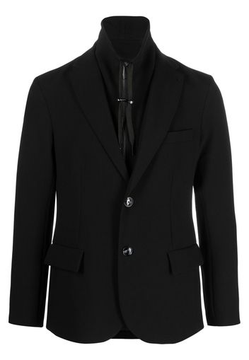 Emporio Armani layered single-breasted blazer - Nero