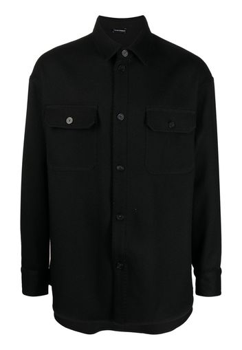 Emporio Armani woollen shirt jacket - Nero