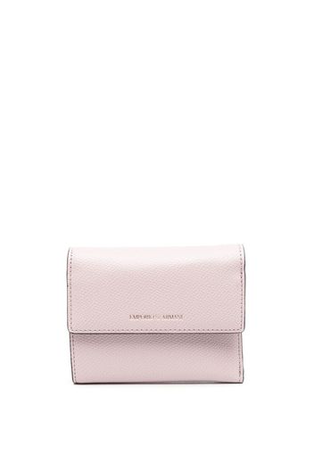 Emporio Armani tri-fold logo-stamp wallet - Rosa