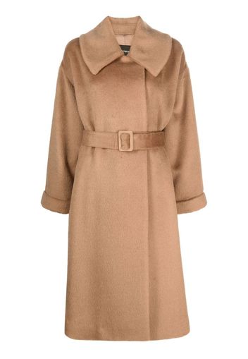 Emporio Armani belted long-sleeve coat - Marrone