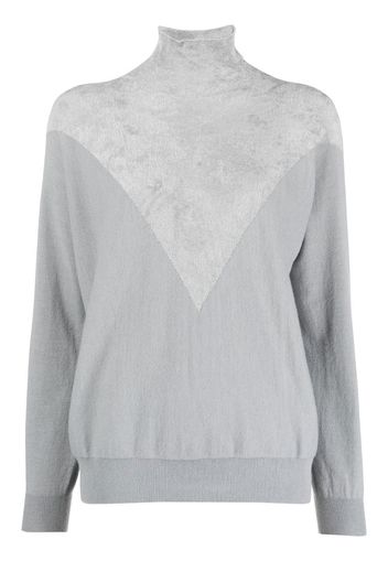 Emporio Armani two-tone knitted jumper - Grigio