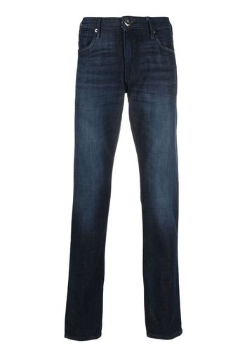 Emporio Armani mid-rise straight-leg jeans - Blu