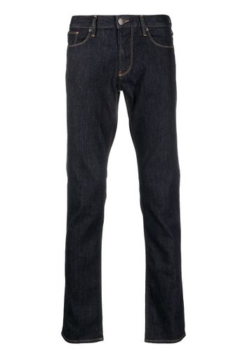 Emporio Armani mid-rise slim-fit jeans - Blu