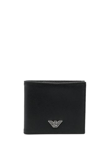 Emporio Armani logo-plaque bi-fold wallet - Nero