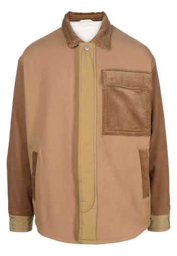 Emporio Armani corduroy-detail shirt jacket - Marrone