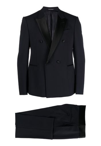 Emporio Armani double-breasted dinner suit - Blu