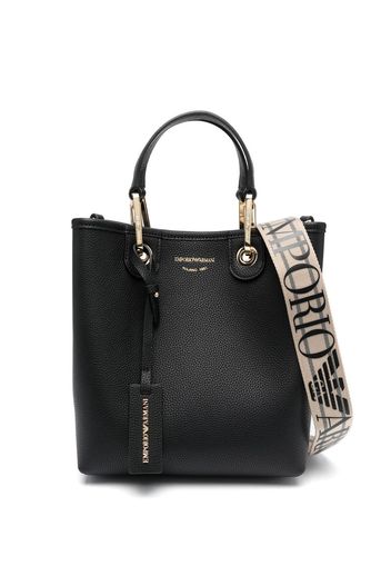 Emporio Armani pebbled faux-leather tote bag - Nero