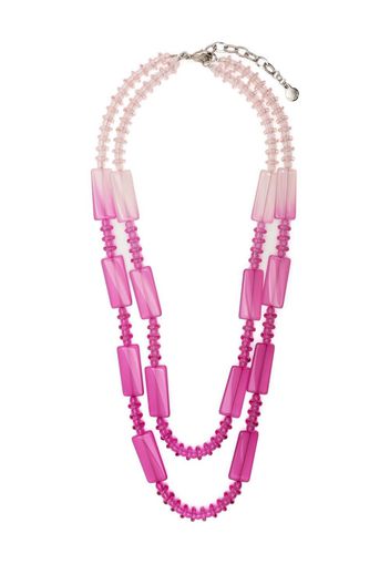 Emporio Armani gradient double layer necklace - Rosa