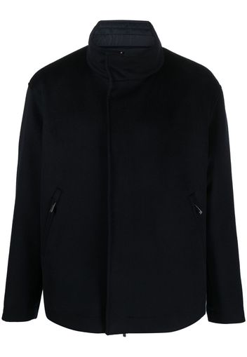 Emporio Armani high neck concealed fastening jacket - Blu