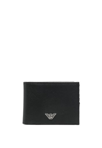 Emporio Armani logo-plaque bi-fold wallet - Nero