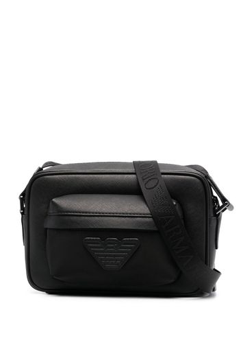 Emporio Armani logo-patch shoulder bag - Nero