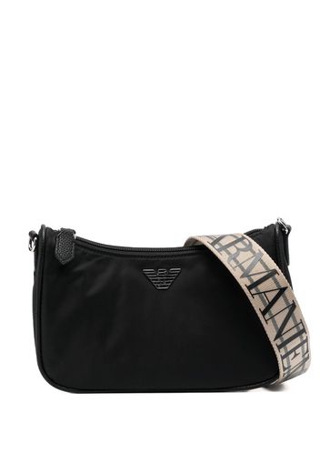 Emporio Armani logo-strap shoulder bag - Nero