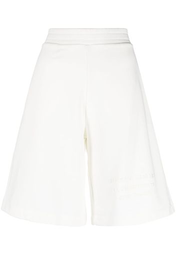 Emporio Armani embossed-logo track shorts - Bianco