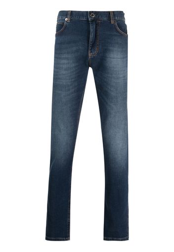 Emporio Armani mid-rise straight-leg jeans - Blu