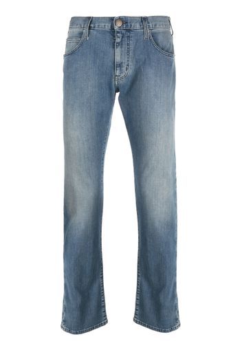 Emporio Armani light-wash straight-leg jeans - Blu