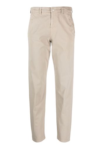 Emporio Armani logo-print straight-leg trousers - Toni neutri