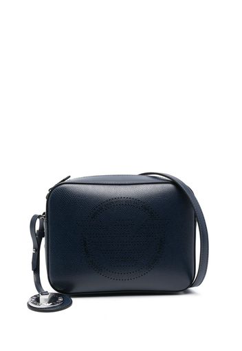 Emporio Armani perforated-logo crossbody bag - Blu