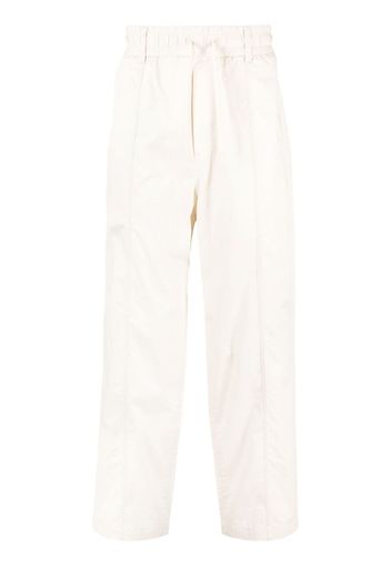 Emporio Armani panelled drawstring cotton track pants - Toni neutri